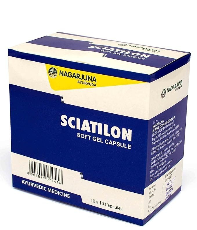 Nagarjuna Sciatilon Soft Gel Herbal Capsules (100 Caps)